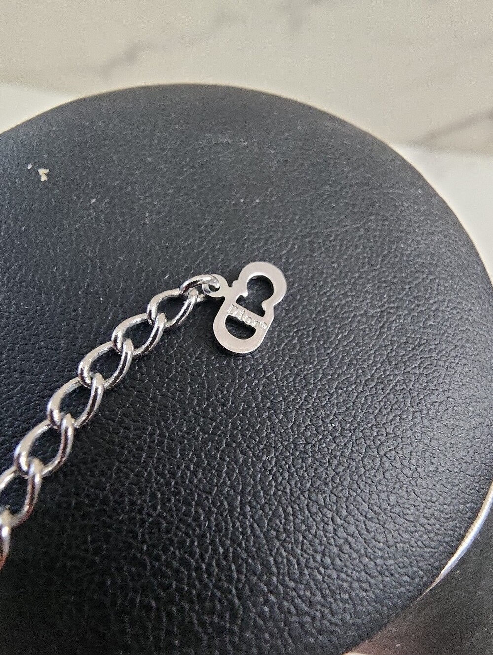 Authentic Vintage Dior Silver Tone Trotter Bar Necklace - Picture 7 of 8